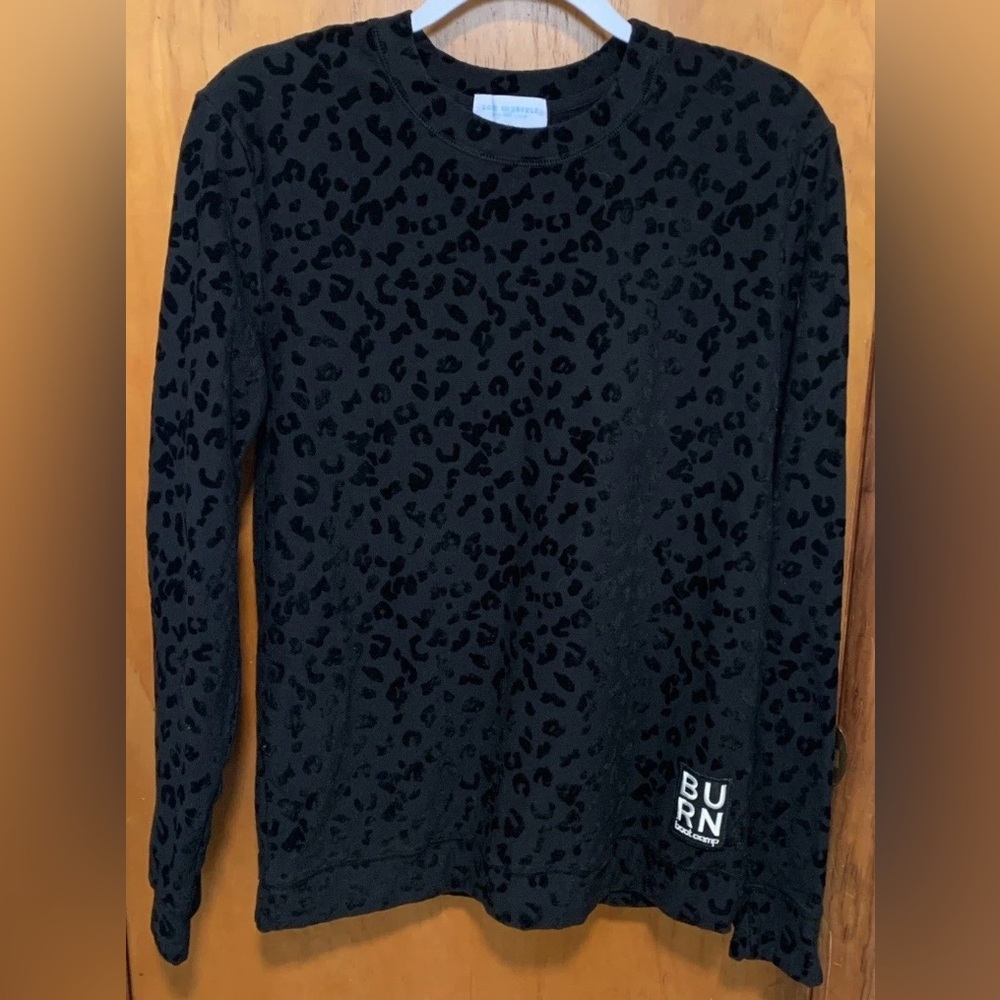 Burn Black Leopard Print Sweatshirt